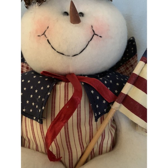 Snow Angel Plush Halo Wings US Flag Patriotic Red White Blue Terry’s Village 14" - Picture 5 of 12